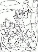 kolorowanki siostrzeńcy Hyzio, Zyzio i Dyzio - Disney - malowanki do wydruku numer  59